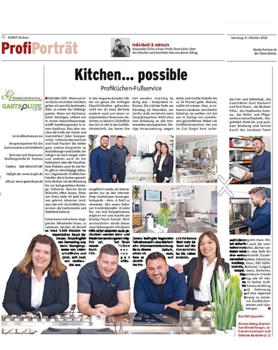 Profiküchen Vollservice Zeitung Dachau