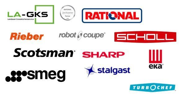 Rational Landsberg, Rieber, Robot Coupe, Scholl, Scotsman, Sharp, Smeg, Stalgast, TecnoEKA, Turbochef Großküchentechnik
