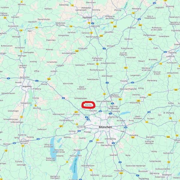 85221 Dachau Edelstahlküchen im Neubau einer Pension - Lageplan in der Region...