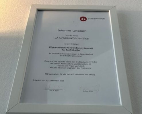 Johannes Landauer nahm im Herbst 2018 an einer Schulung für Servicetechniker im Werk von Küppersbusch auf Schalke teil... K- PremiumLine und CombiLine standen hierbei auf dem Programm...