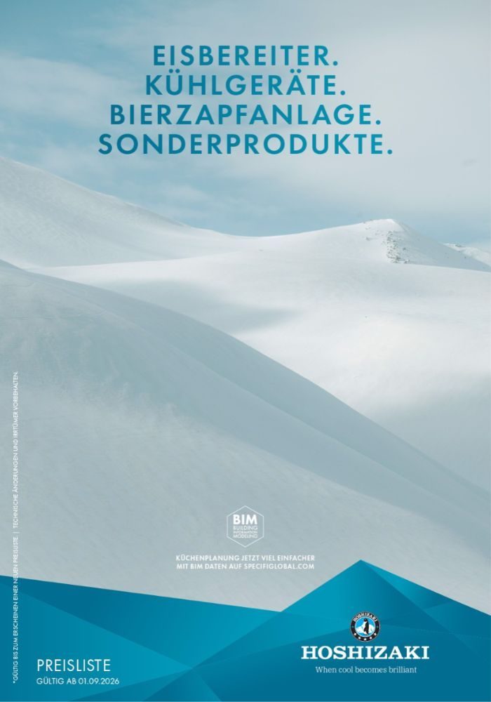 HOSHIZAKI 2026 - Preisliste Eisbereiter - Kühlgeräte 09/2026