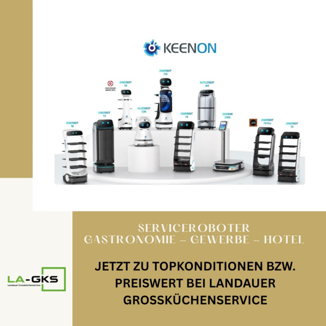 Jetzt wird’s smart – und günstig!

Zum Start unserer Partnerschaft mit KEENON Robotics haben wir für kurze Zeit exklusive Einführungsangebote für euch!

Nur für kurze Zeit:

Wir bieten euch Sonderpreise auf unsere beliebtesten Modelle:

🔹 T8 – kompakt & effizient
🔹 T9 – flexibel & zuverlässig
🔹 T9 Pro – smart & leistungsstark

Unser Highlight:
Der T10, auch bekannt als unser neuer Kollege Peanut, kann live bei uns in Aktion erlebt werden!
☕🤖✨

Jetzt ist der perfekte Zeitpunkt, um in die Zukunft des Service zu investieren!
✅ Jetzt Angebot einholen
✅ Oder gleich einen Termin zur Vorführung bei uns in der Zentrale vereinbaren

➡️ https://www.la-gks.de/serviceroboter-gastronomie/

Unser Ansprechpartner Alexander Landauer freut sich auf eure Anfragen und steht mit Rat & Tat zur Seite.

Let’s move into the future – gemeinsam mit LA-GKS & KEENON!

#Sonderaktion #Einführungsangebot #KeenonRobotics #ServiceRoboter #Innovation #Digitalisierung #LA_GKS #RoboticSolutions